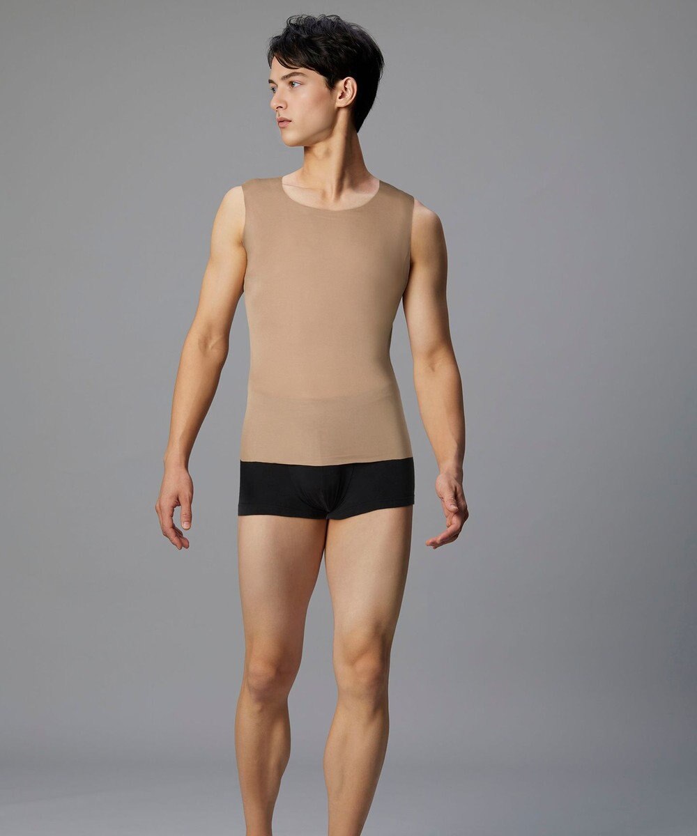 WACOAL MEN 【オーガニック綿混インナー】多機能を着る。綿の贅沢オーガニック 汗取り機能つき ノースリーブ GL5211 /ブロス バイ ワコールメン 