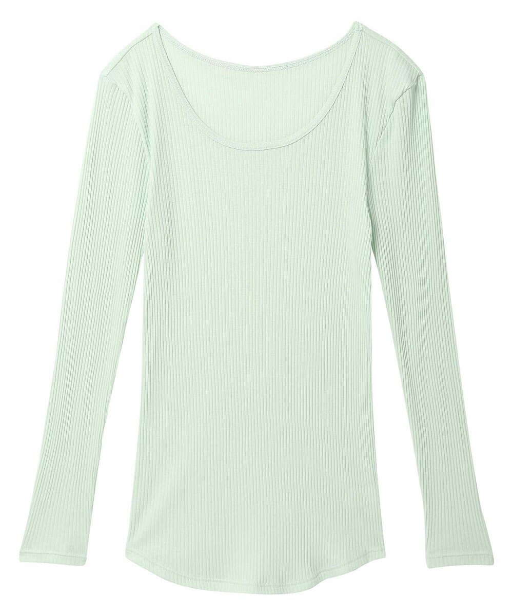 une nana cool 綿100% リブ編みコットン 長袖シャツ 