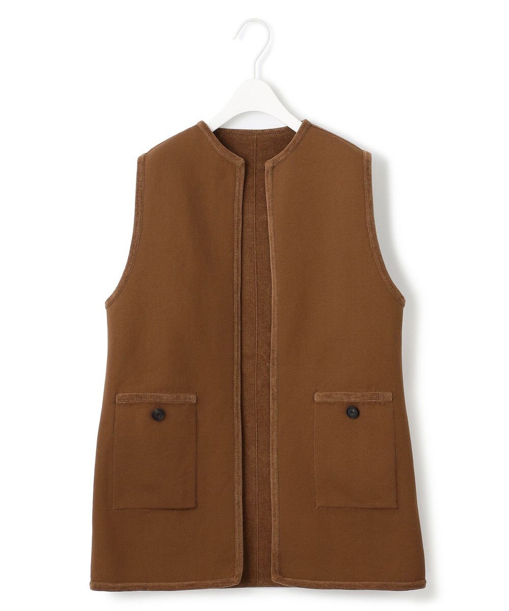 ICB L 【洗える】スウェードライクニットジレ 