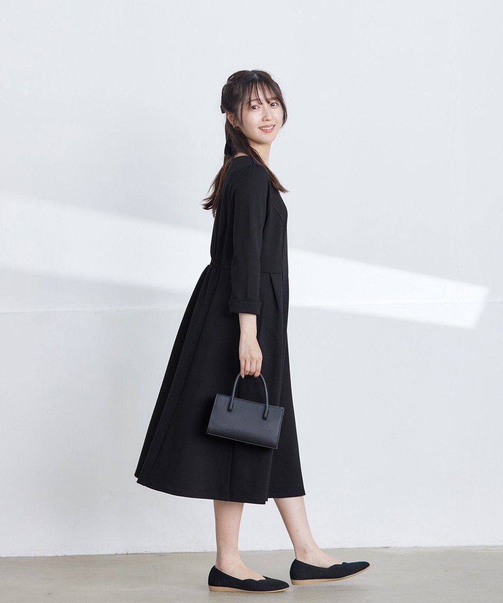 Tiaclasse L 【UVカット・吸水速乾】 “きれい見え” カットソータックフレアワンピース 