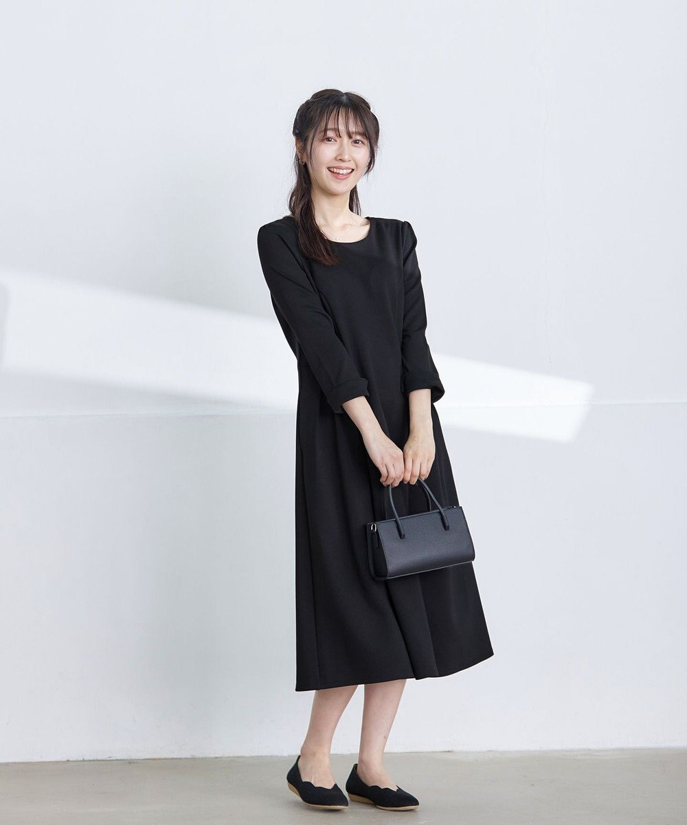 Tiaclasse L 【UVカット・吸水速乾】 “きれい見え” カットソータックフレアワンピース 