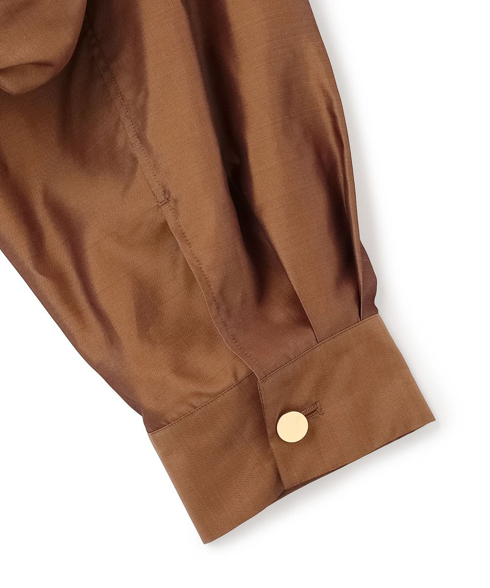 BEIGE， SULFUR / シルク混ショート丈バルーンブルゾン 