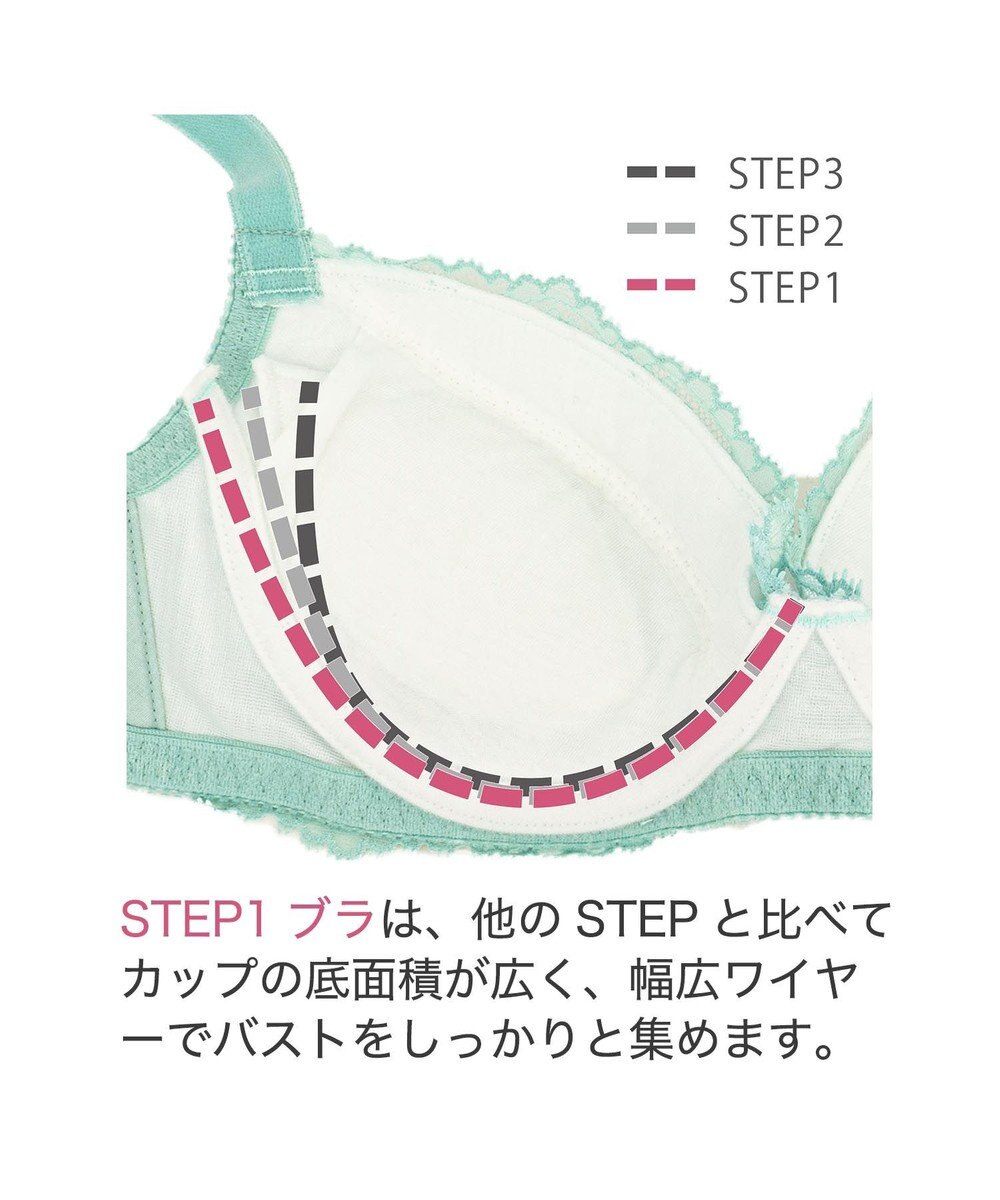 BRADELIS New York 【BRADELIS New York / 育乳ブラ・STEP1 集める】 ジャスミンステップ1ブラ22A1  しっかりバストを集めてナチュラルなシルエットを作る補整ブラ 