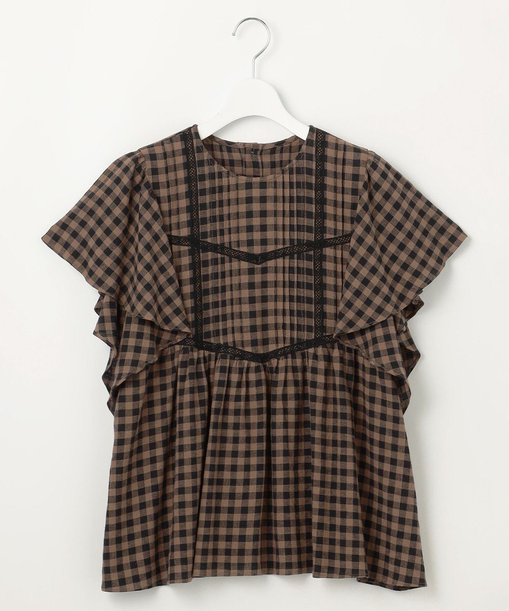 23区 【SLOW/一部店舗限定】ブライトリネン デザイン ブラウス 