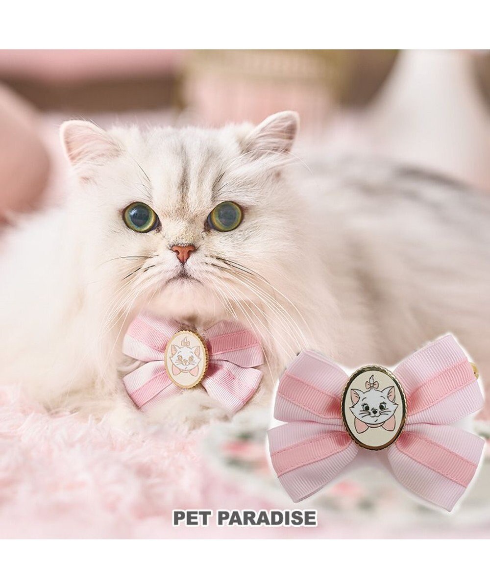 PET PARADISE ディズニー マリー 大リボン 猫首輪 S / M 