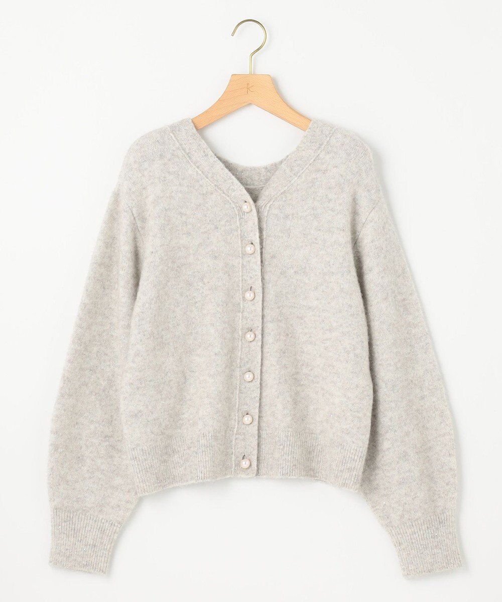 組曲 【人気商品再入荷！】スパンコールヤーン ニットカーディガン 