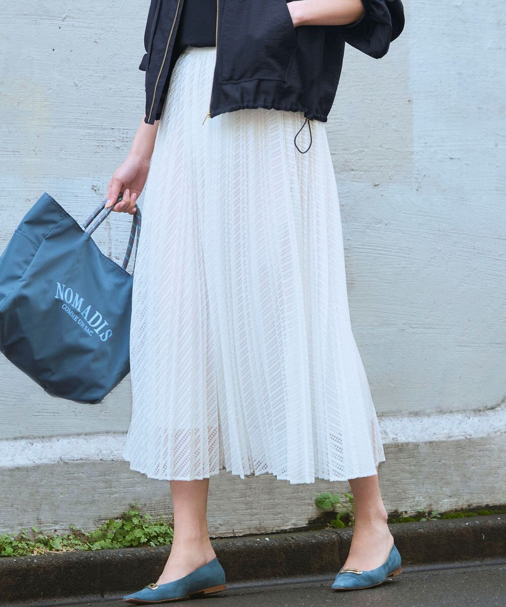23区 レース プリーツスカート 