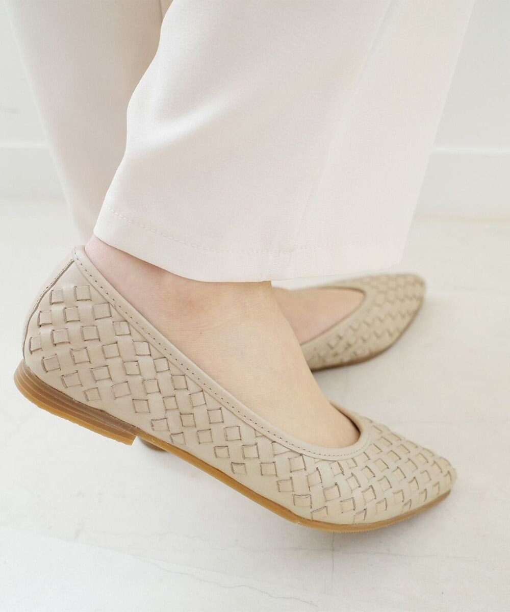 Pointer 本革編み込みパンプス 