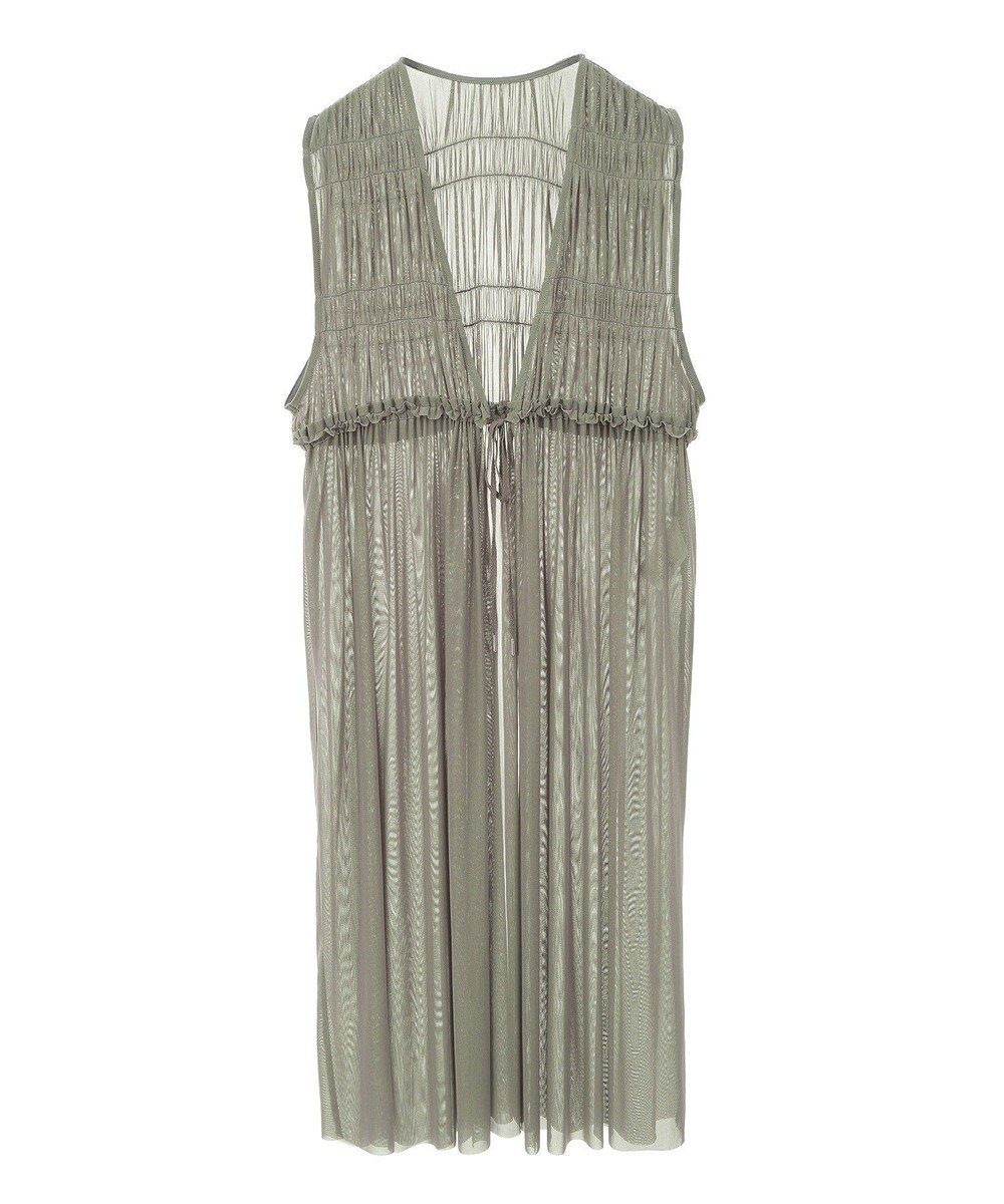 Green Parks メッシュシャーリングレイヤーワンピース 