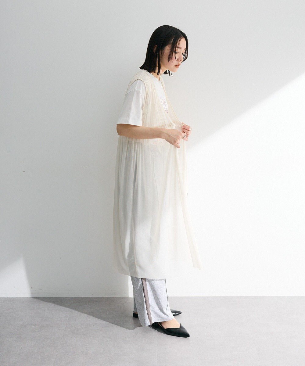 Green Parks メッシュシャーリングレイヤーワンピース 