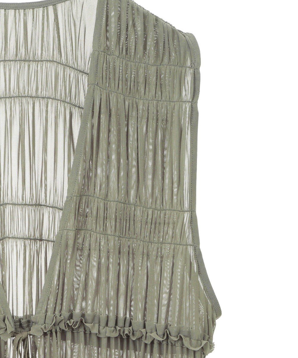 Green Parks メッシュシャーリングレイヤーワンピース 