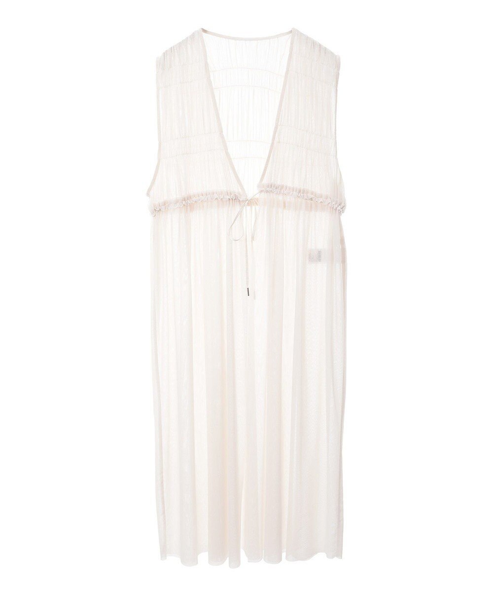 Green Parks メッシュシャーリングレイヤーワンピース 