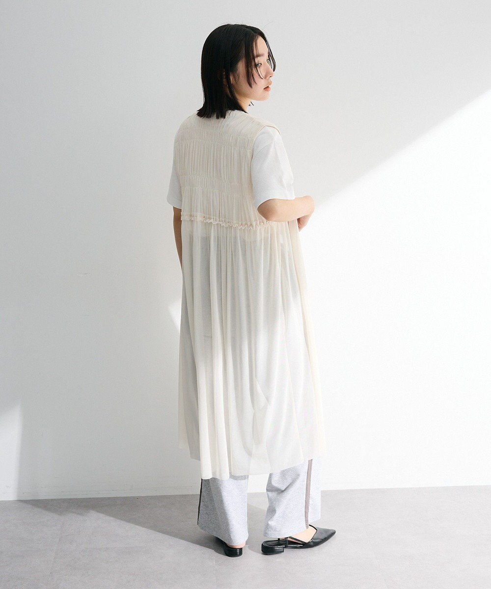 Green Parks メッシュシャーリングレイヤーワンピース 