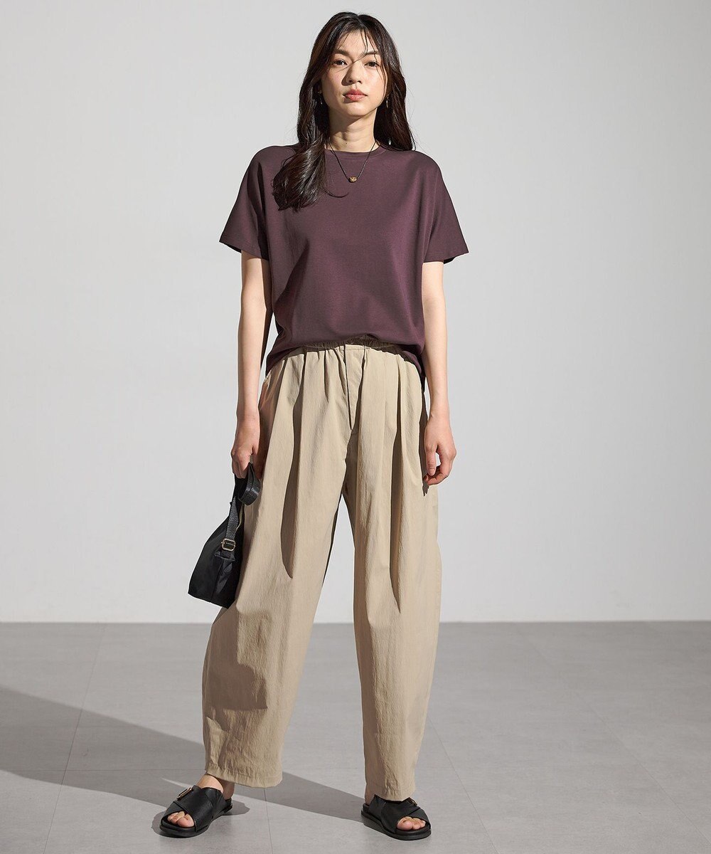 ANY L 【洗濯機可/ウエストゴム】撥水バレルパンツ 