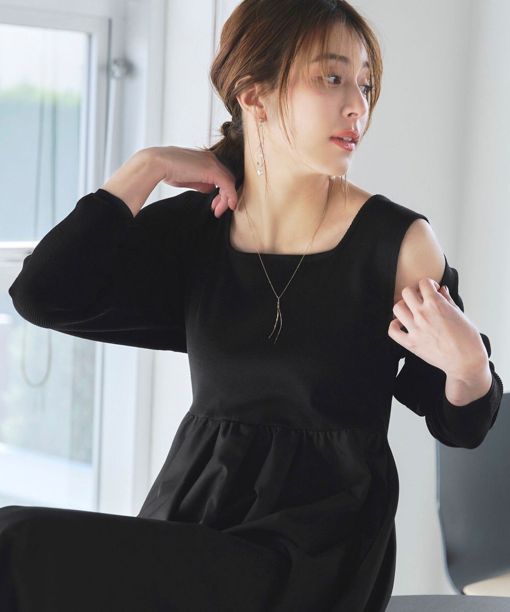 Tiaclasse 【洗える】クロップドニットボレロ 