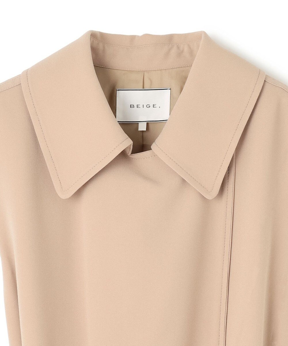 BEIGE， FLEUR / ラップデザインロングジレ 