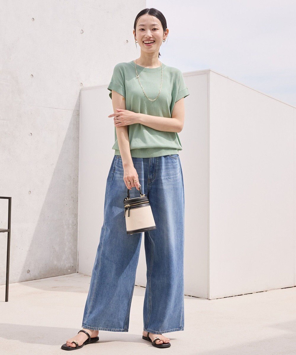 AMERICAN HOLIC 【接触冷感】フレンチスリーブニットプルオーバー 