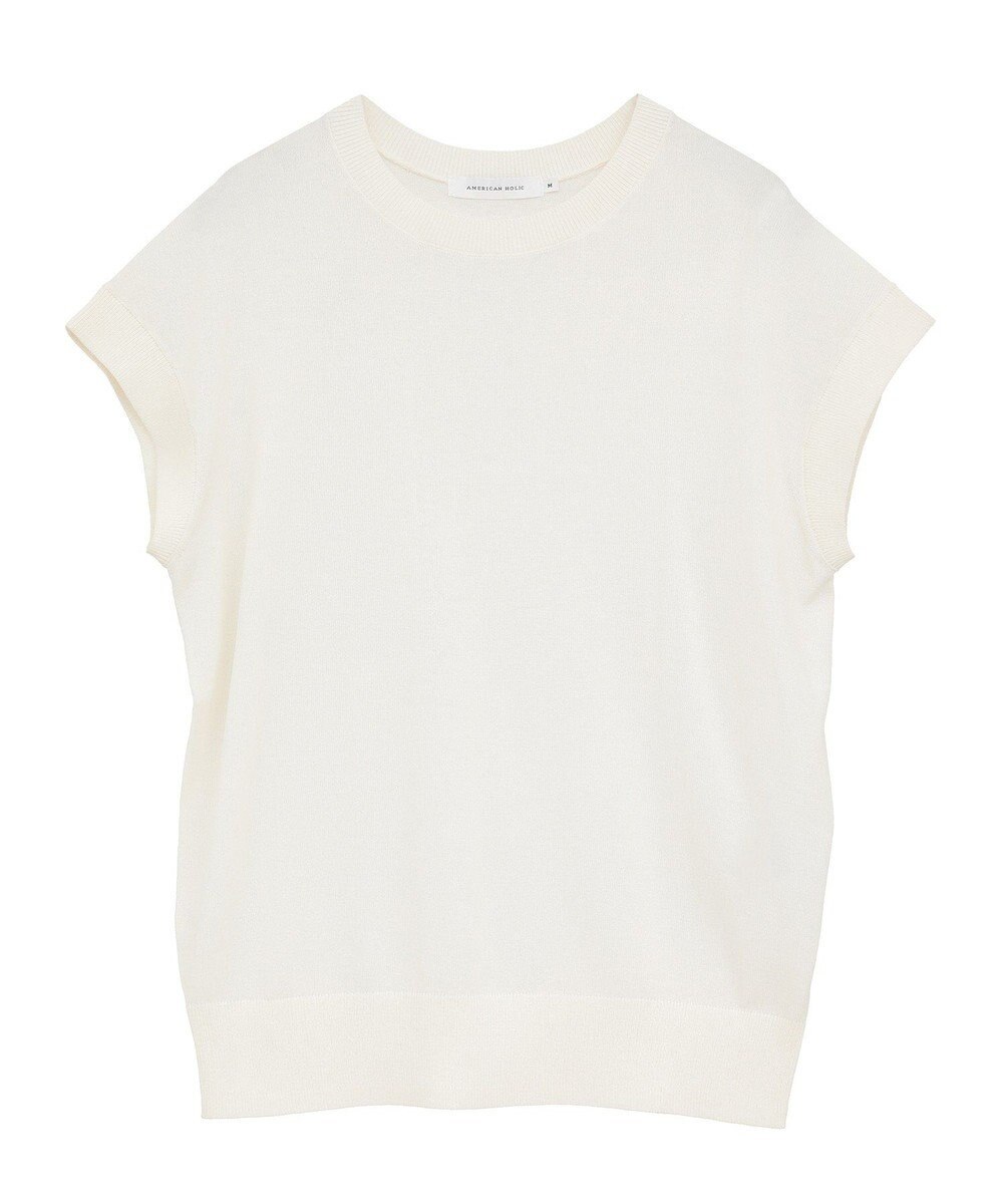 AMERICAN HOLIC 【接触冷感】フレンチスリーブニットプルオーバー 