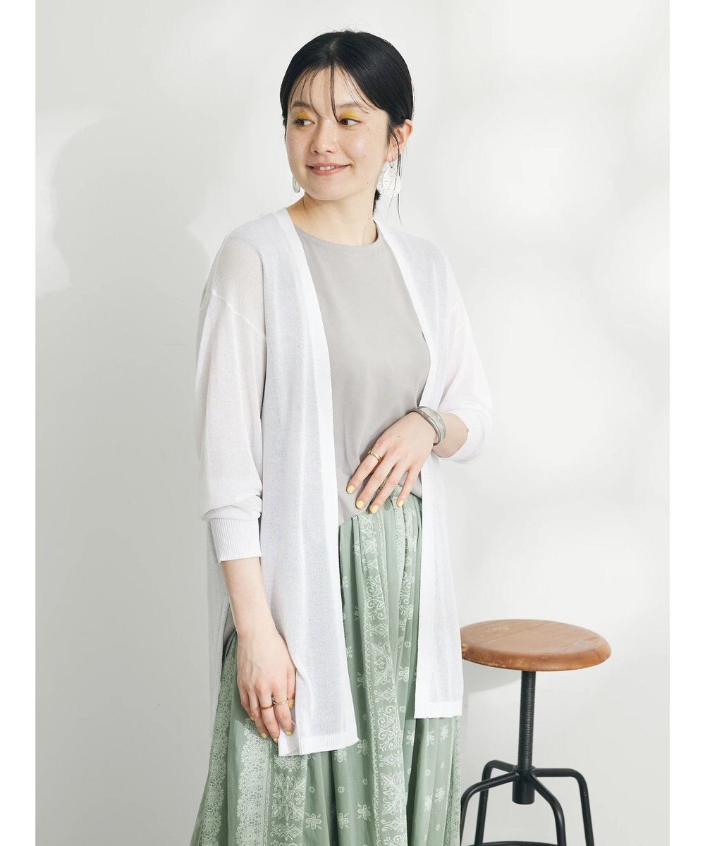 CRAFT STANDARD BOUTIQUE シアーニットトッパーカーディガン 