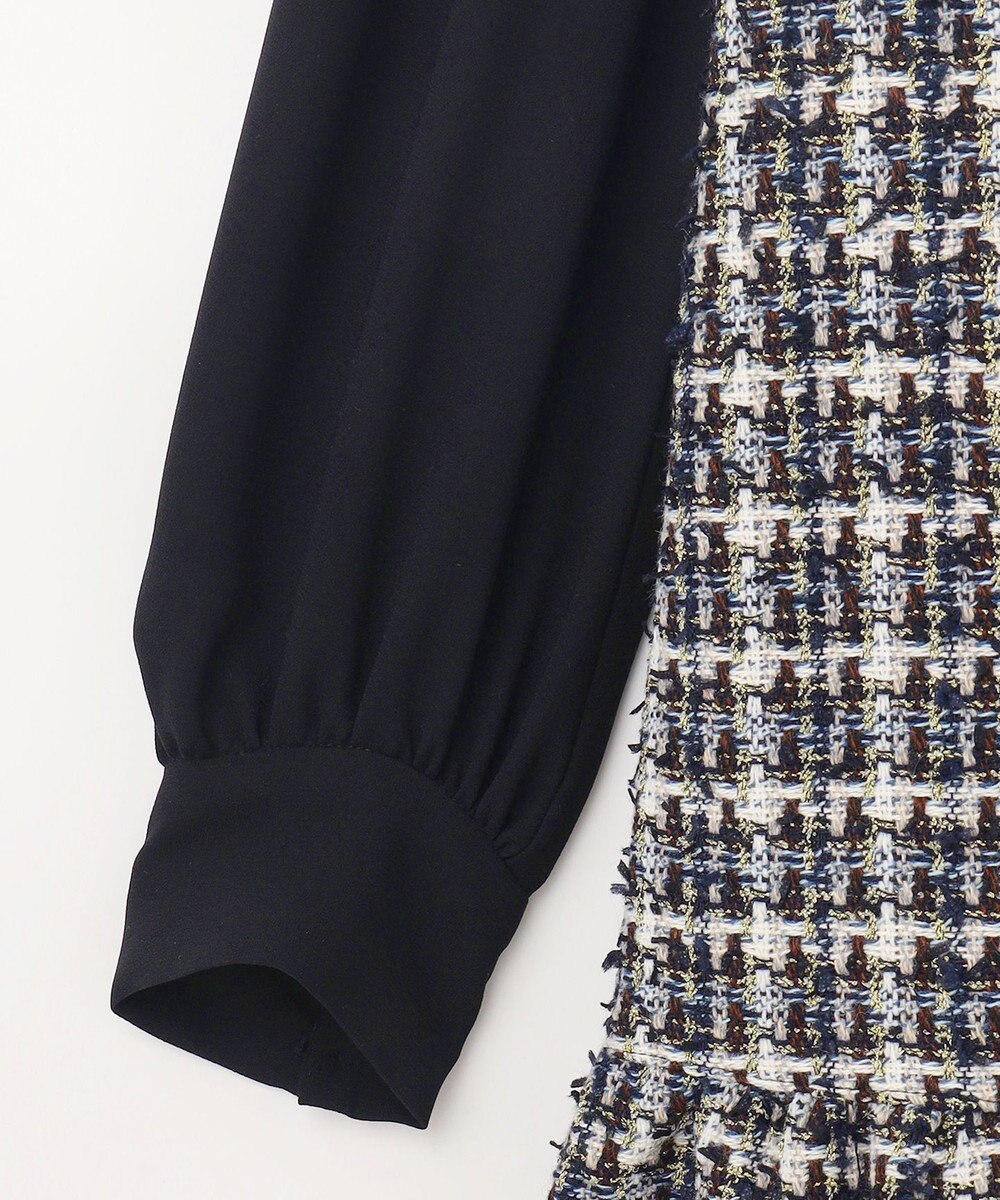 GRACE CONTINENTAL ツイードコンビワンピース 