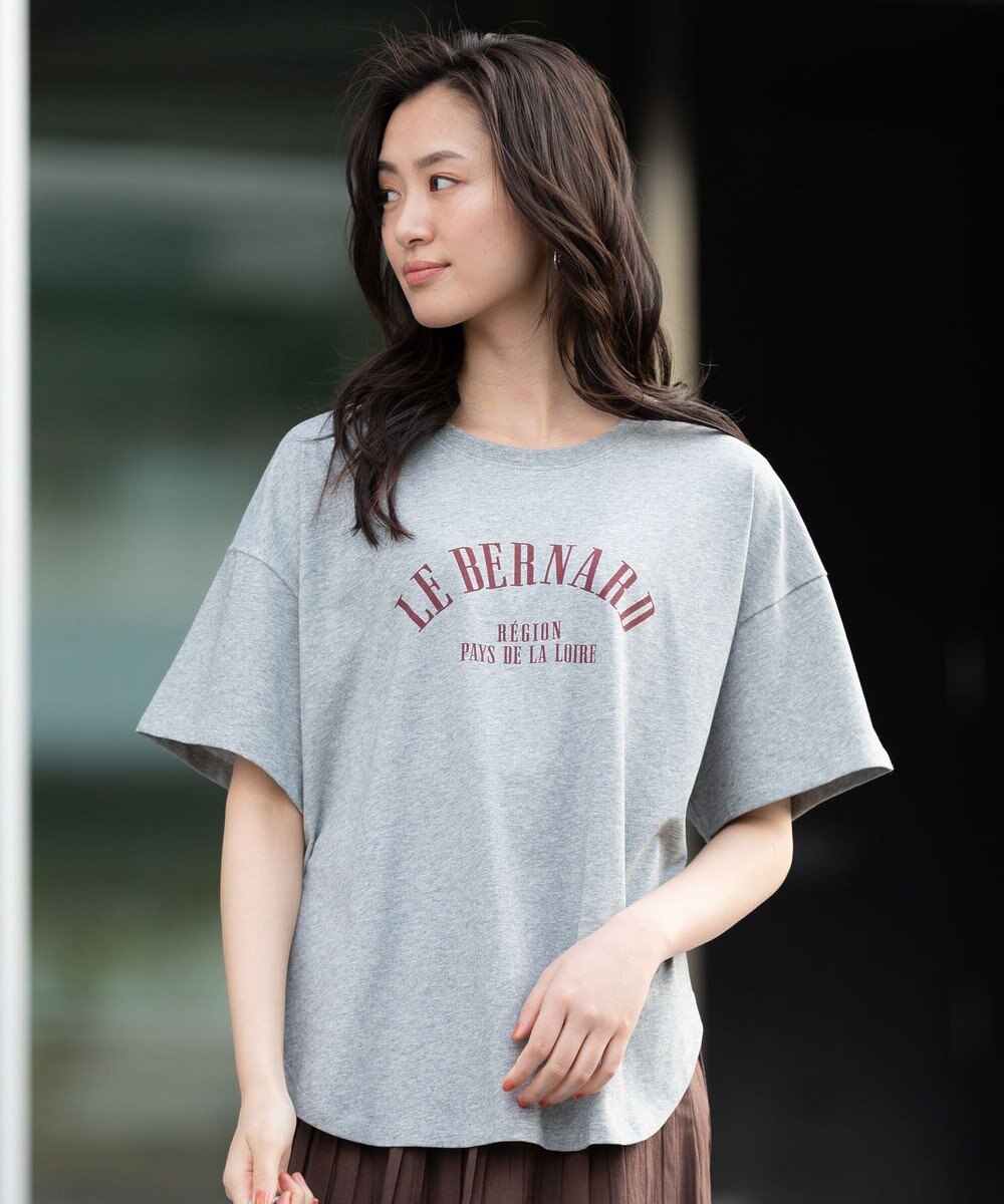 Green Parks 裾ラウンド機能ロゴTシャツ 
