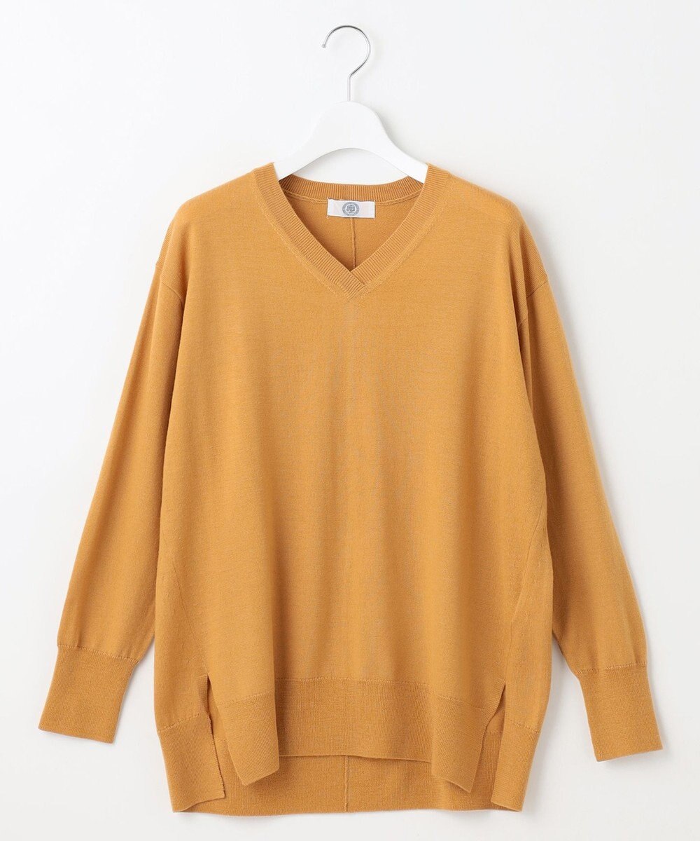 J.PRESS LADIES L 【洗える】EASY WOOL Vネック ニット 