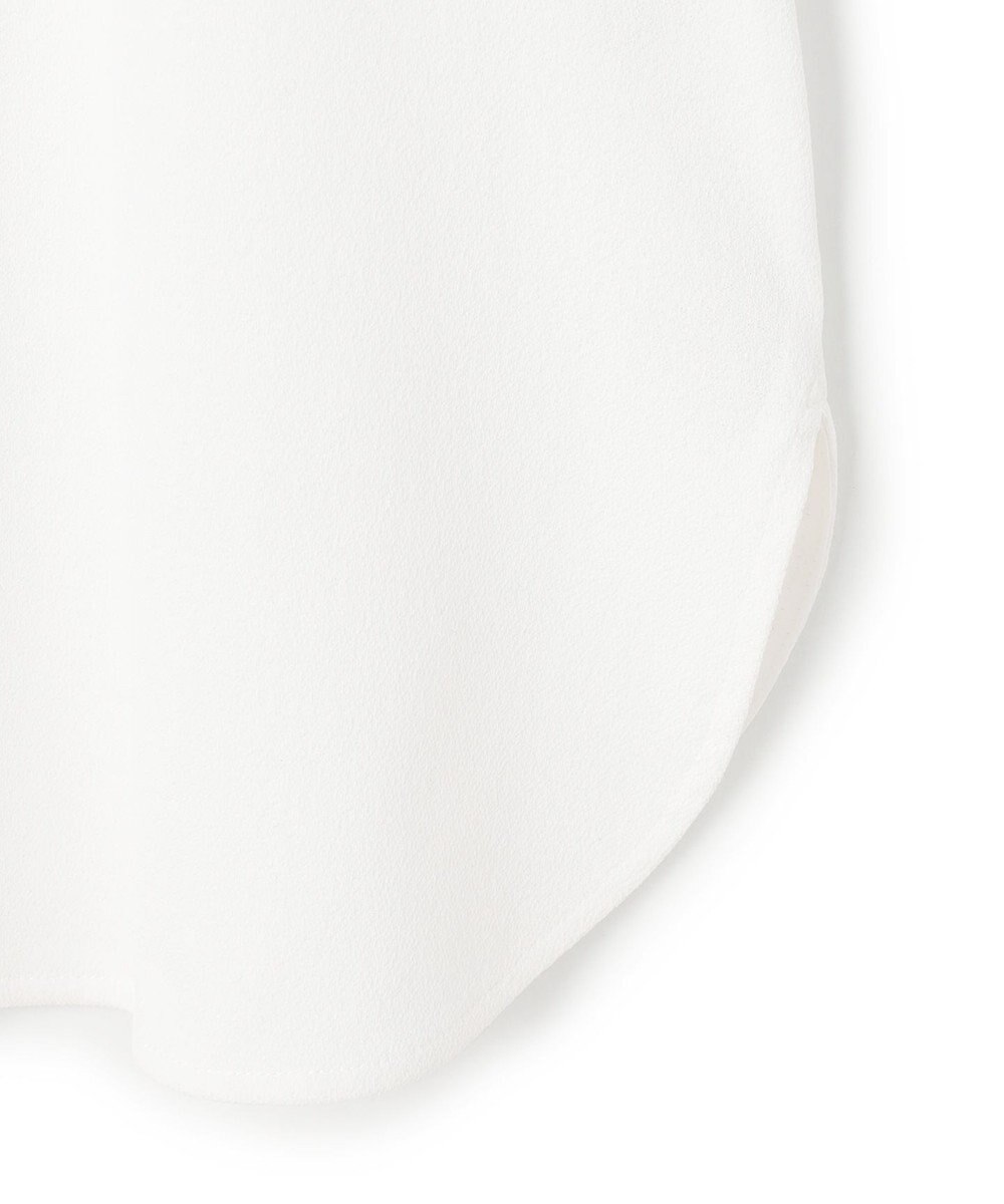 ICB 【先行予約・WEB限定カラーあり】マラボーテライトジョーゼット 半袖ボウタイ付きシャツカラートップス 