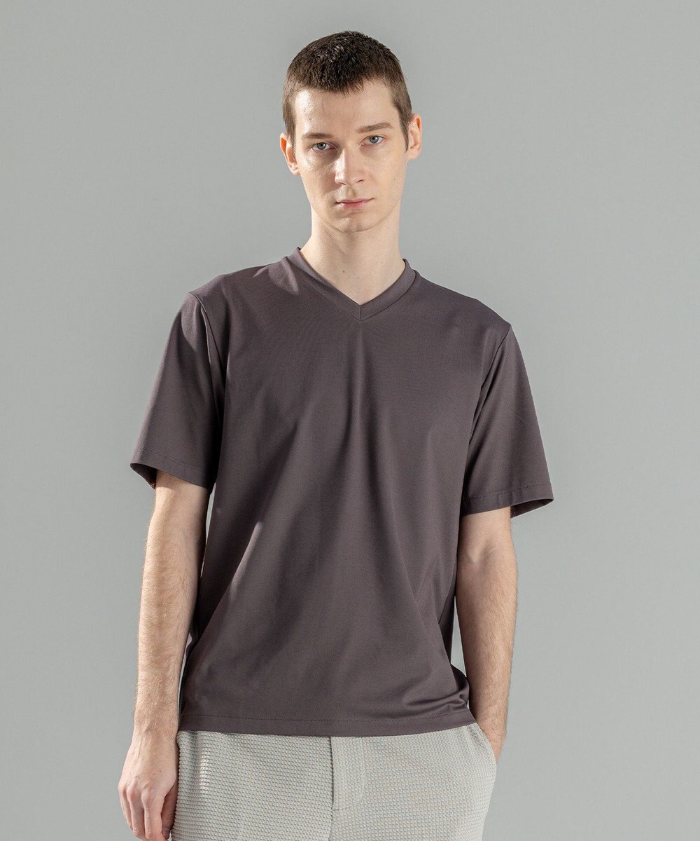 JOSEPH HOMME 【新素材】ハイゲージベアスムース　VネックＴシャツ 
