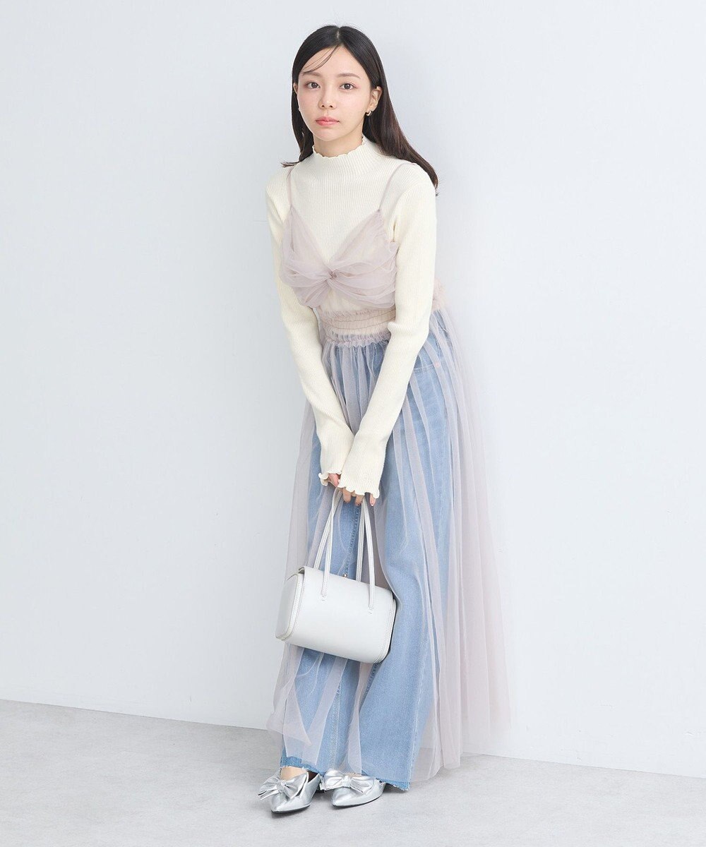 earth music&ecology ねじりチュールキャミワンピース 