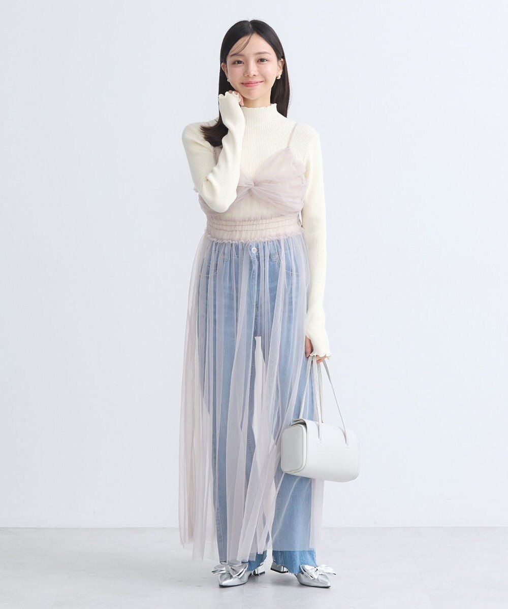 earth music&ecology ねじりチュールキャミワンピース 