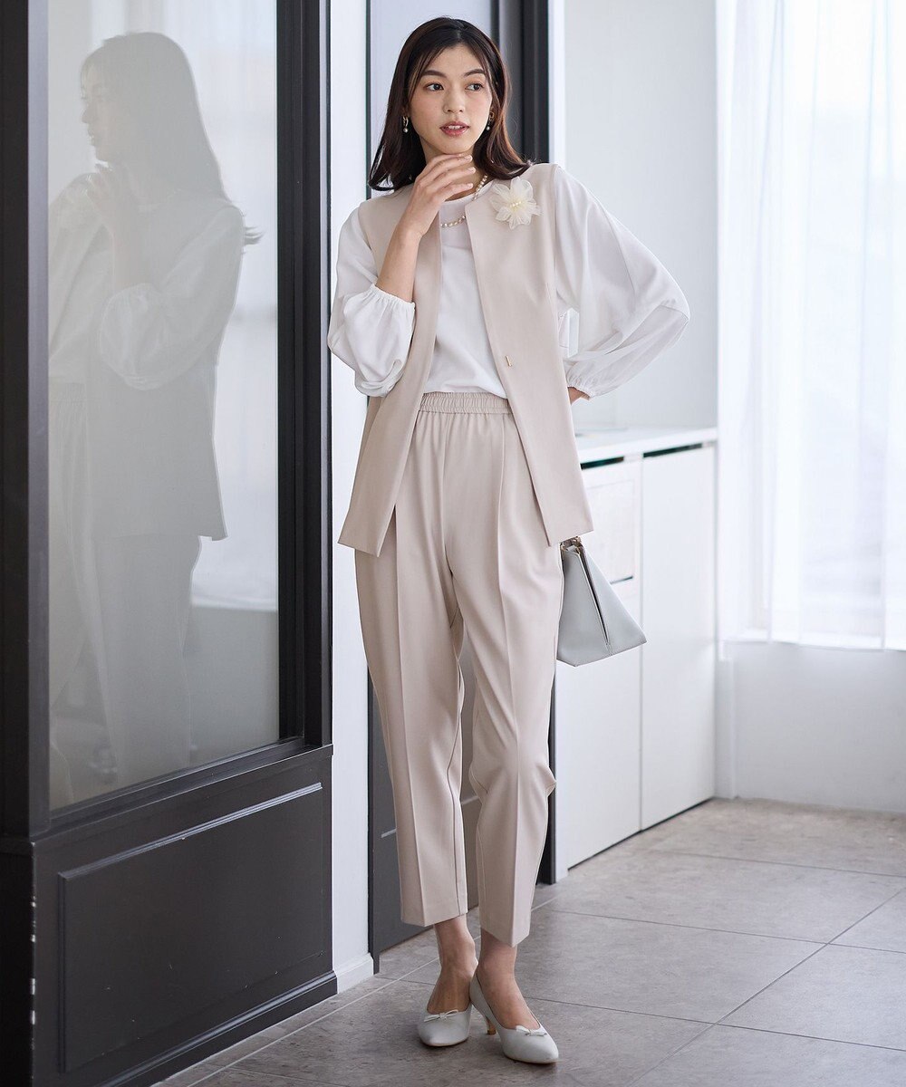 ANY L 【3SET】きちんと見え3点コーデセット（ブラウス＋ジレ＋パンツ） 