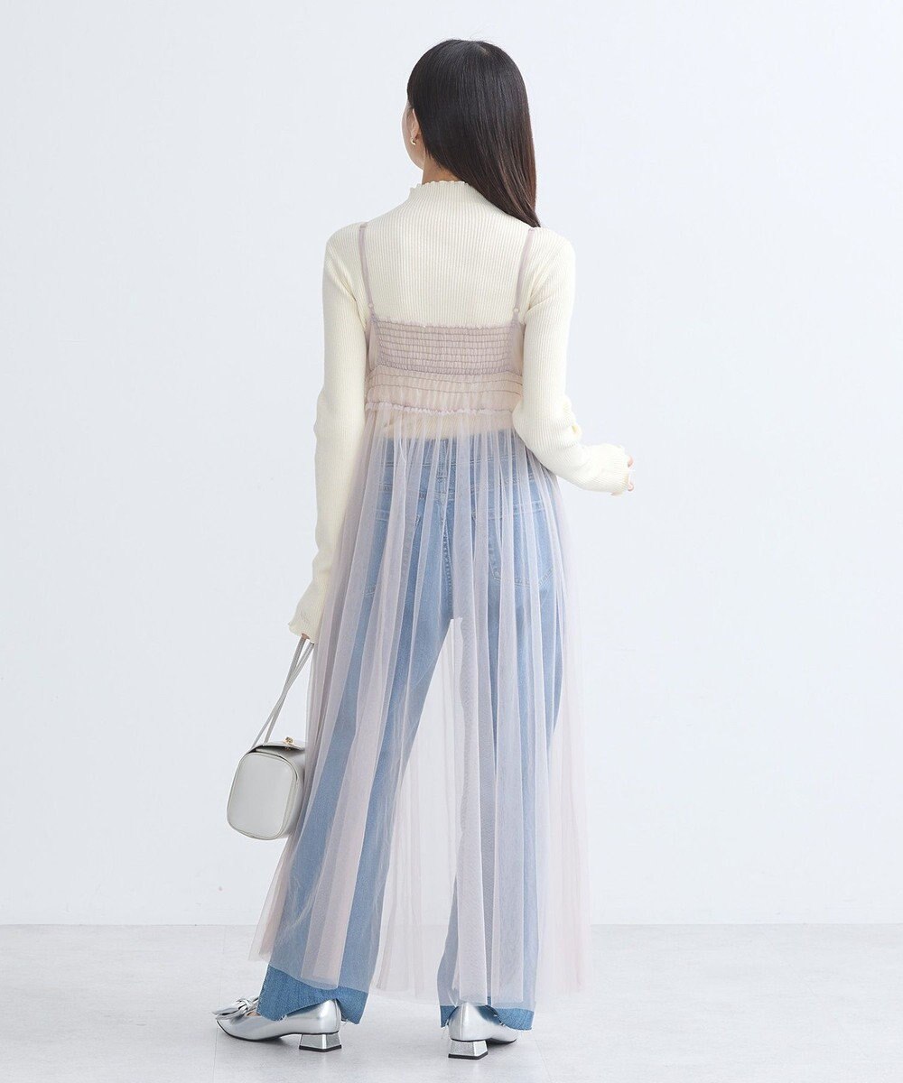 earth music&ecology ねじりチュールキャミワンピース 