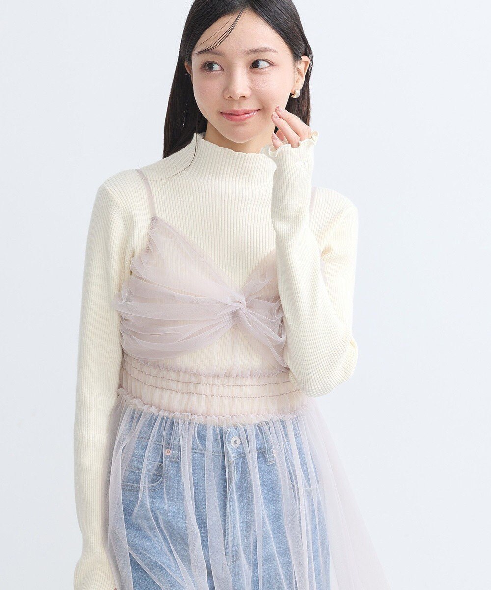 earth music&ecology ねじりチュールキャミワンピース 