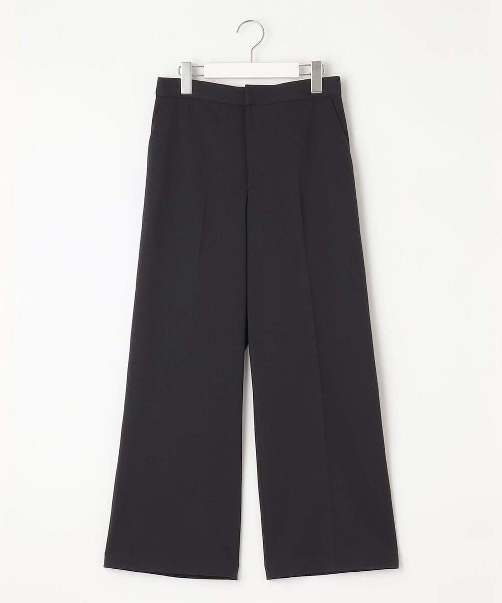 J.PRESS LADIES 【洗える・イージーケア】CUT GEORGETTE セミワイド パンツ 
