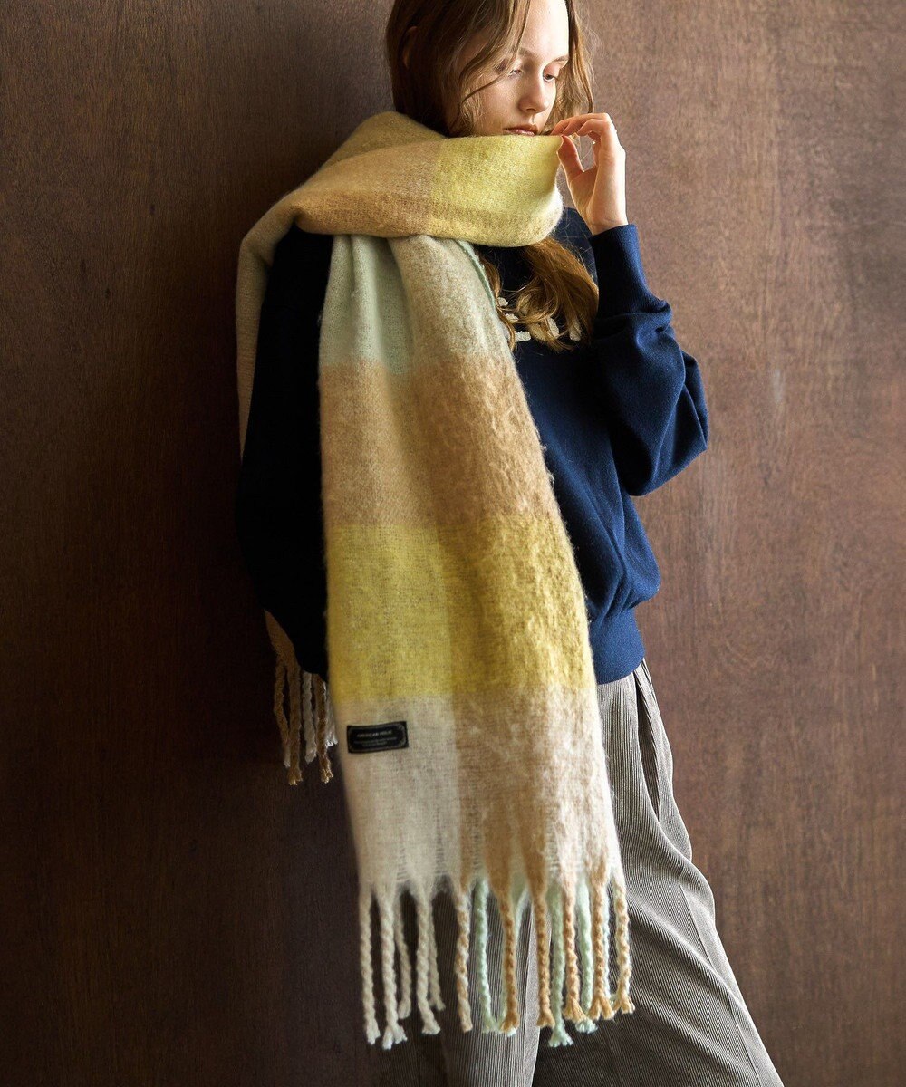 AMERICAN HOLIC シャギーチェックＢＩＧマフラー 