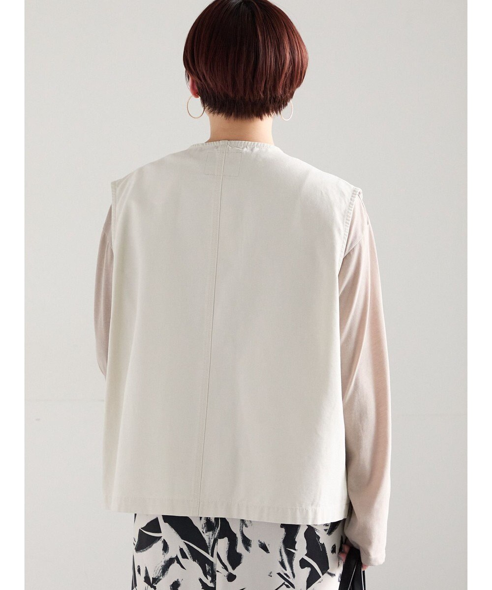 Te chichi ノーカラーワークベスト 