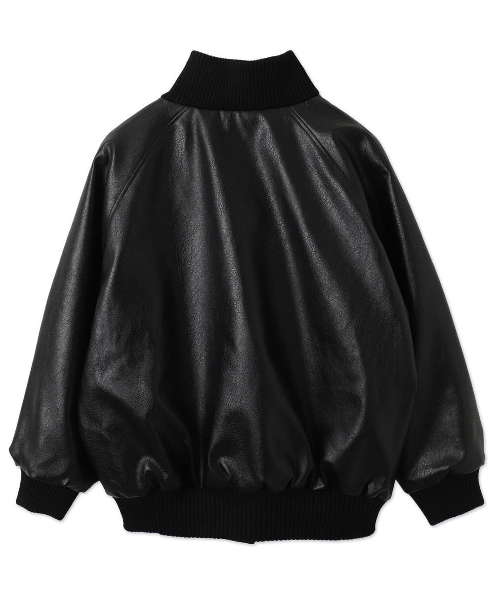 WEGO ヴィンテージライクFレザーRVブルゾン 