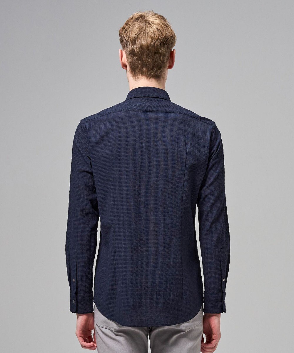 JOSEPH HOMME 【新モデル】トリコサッカーストレッチ 　ホリゾンタルカラーシャツ 