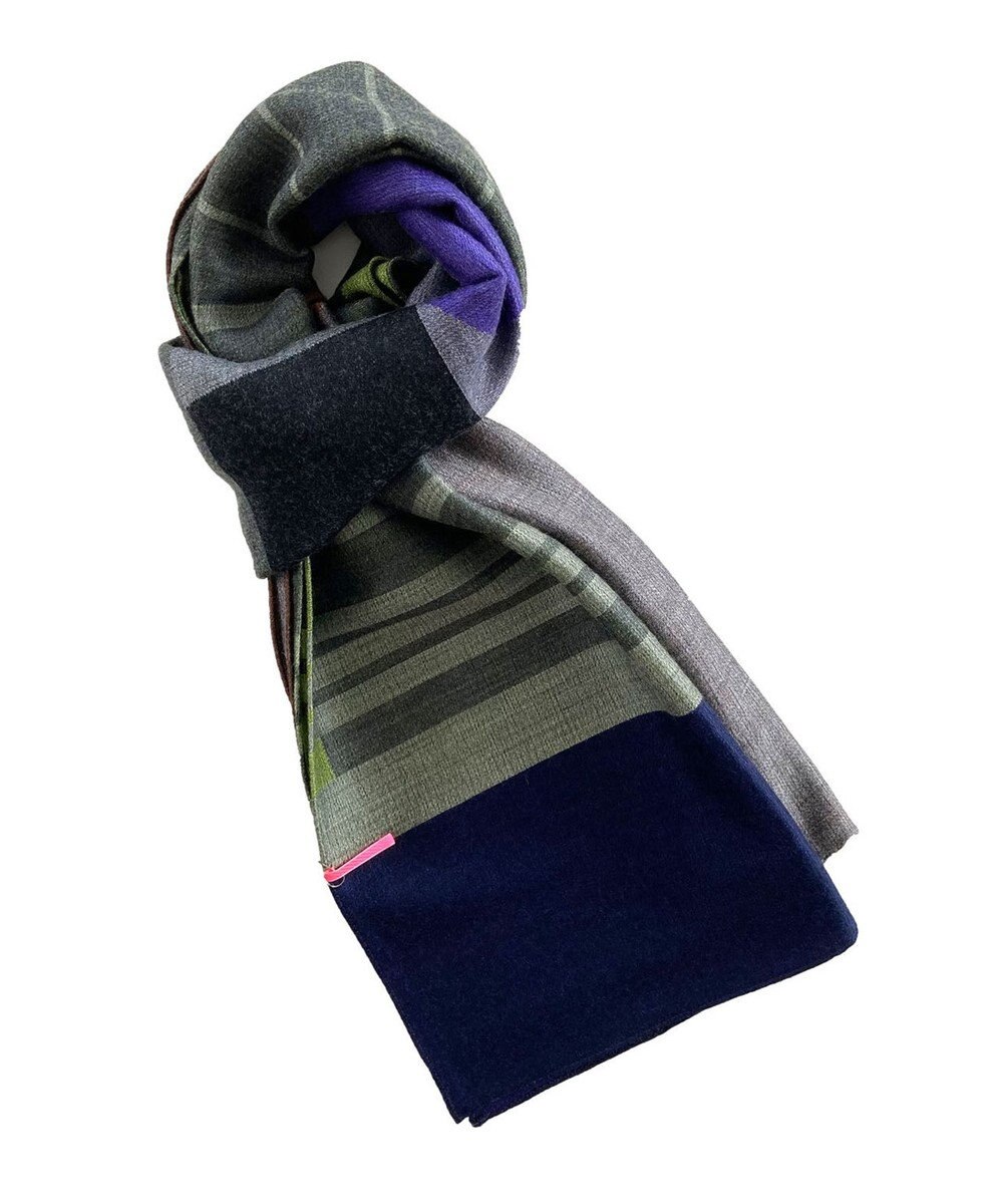 POLS ウールジャカードストール 