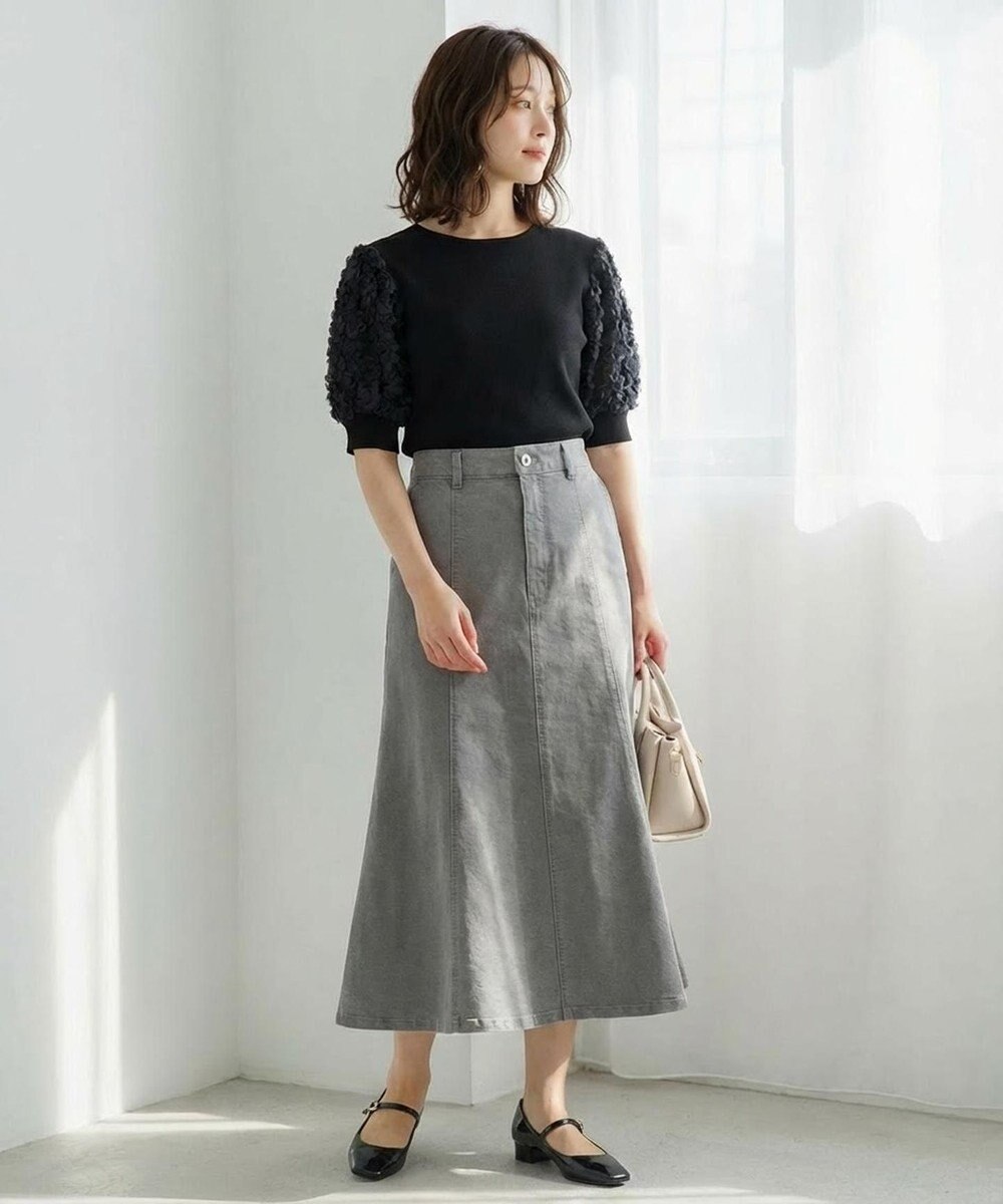 Feroux ブーケスリーブ ニットプルオーバー 