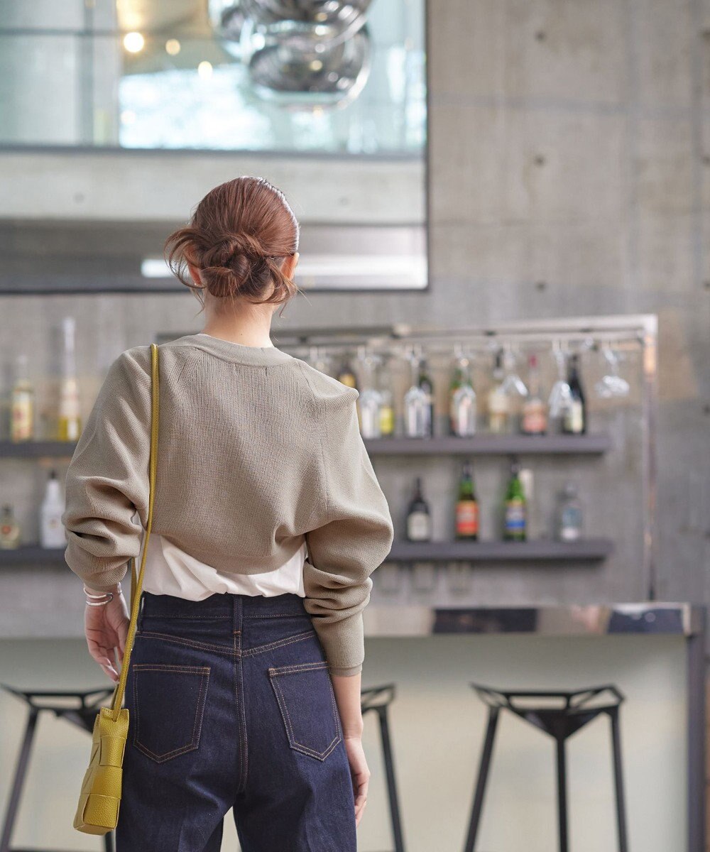 Tiaclasse 【洗える】クロップドニットボレロ 