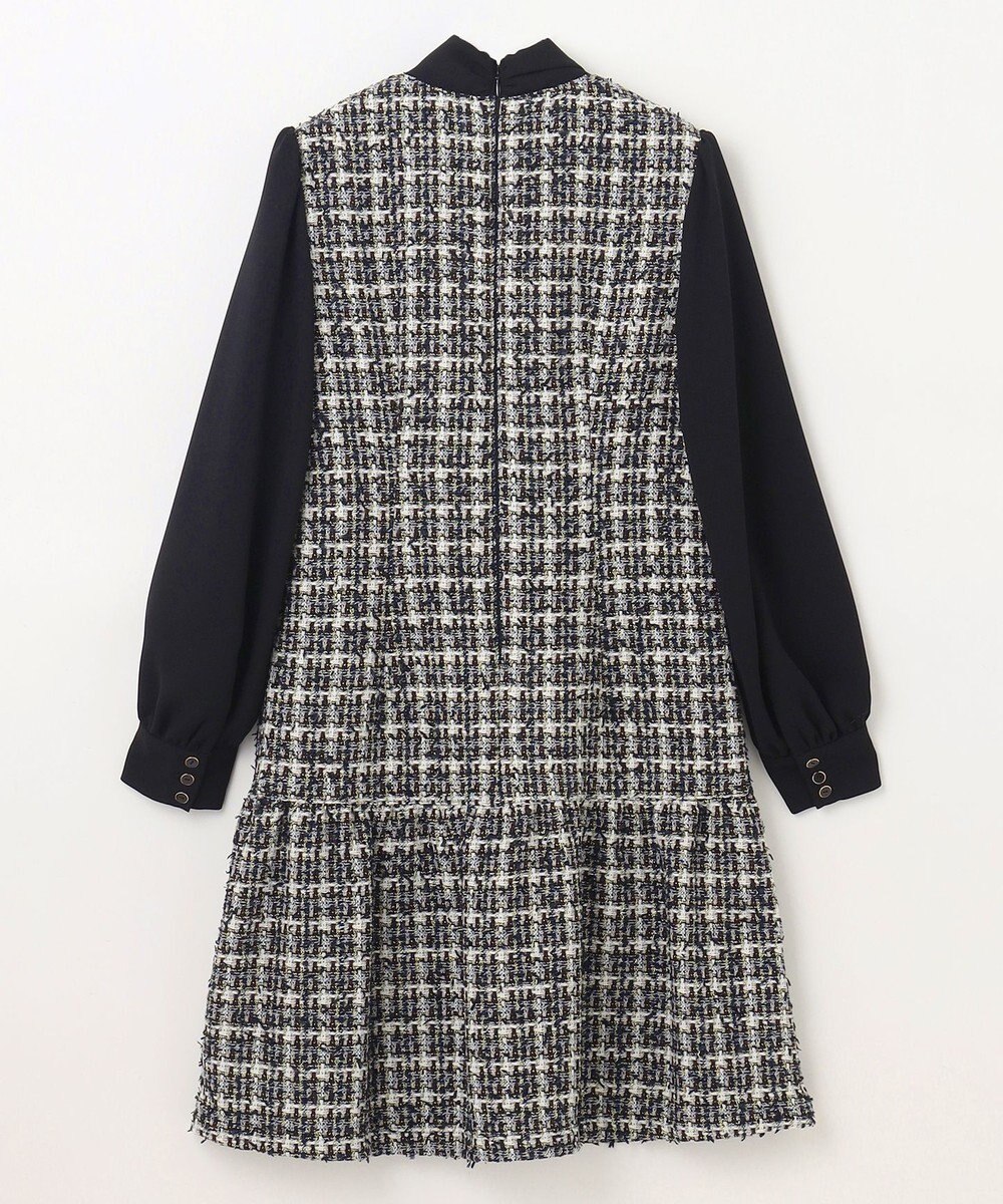 GRACE CONTINENTAL ツイードコンビワンピース 
