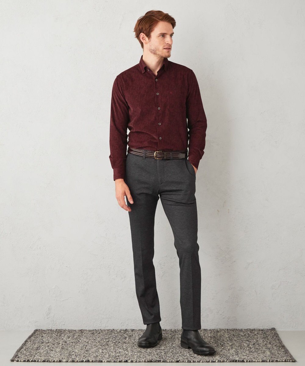 JOSEPH ABBOUD 【ウエストも伸びる】ツィーディージャージーストレッチ パンツ 