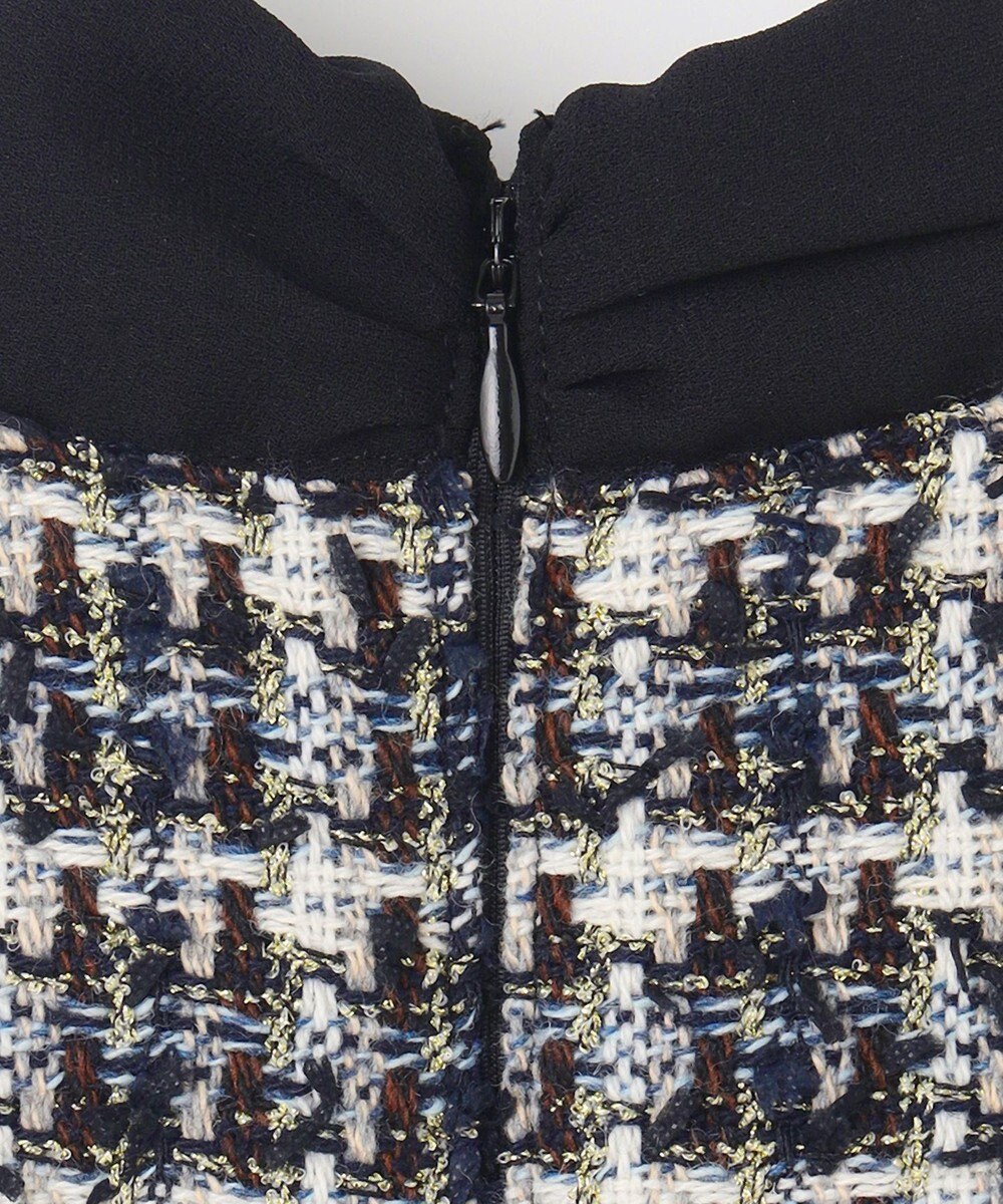 GRACE CONTINENTAL ツイードコンビワンピース 