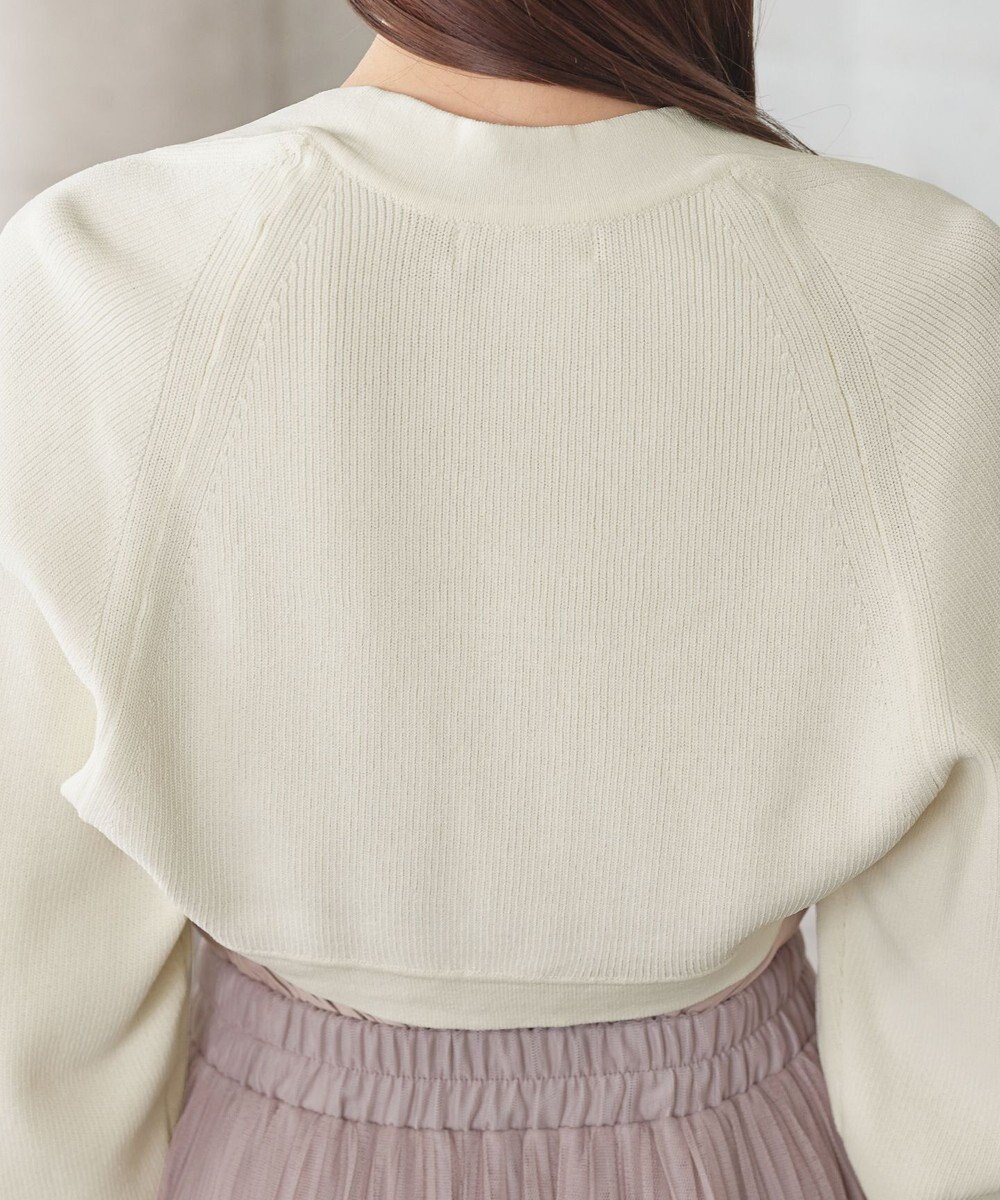 Tiaclasse 【洗える】クロップドニットボレロ 