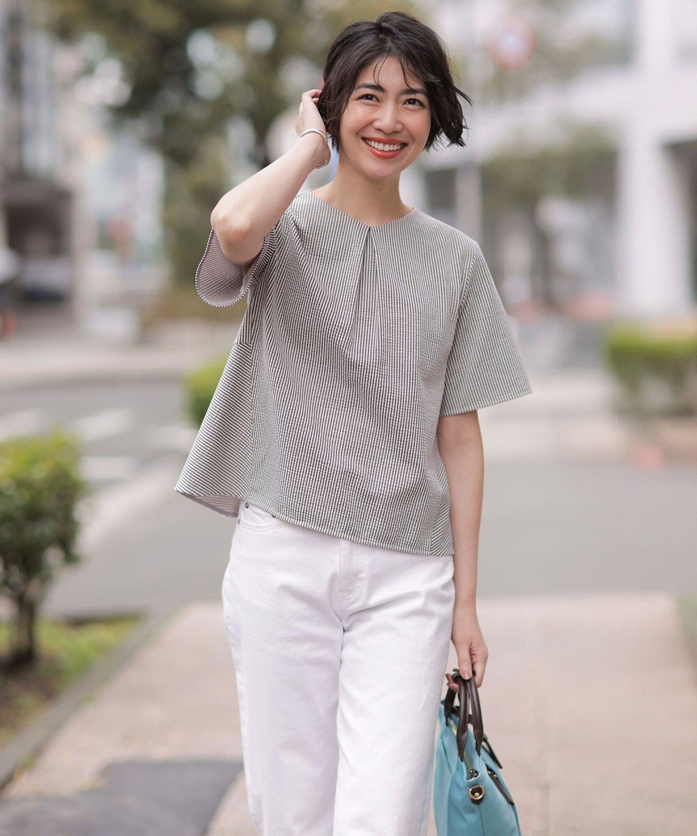 J.PRESS LADIES 【洗える】BASIC STRETCH DENIM ボーイフィット パンツ 