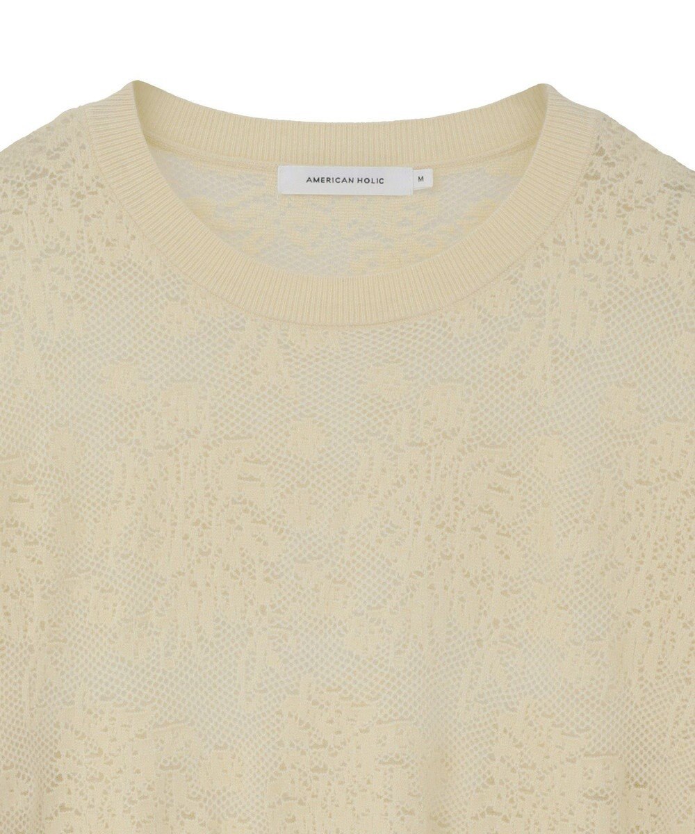 AMERICAN HOLIC レース編みニットプルオーバー 