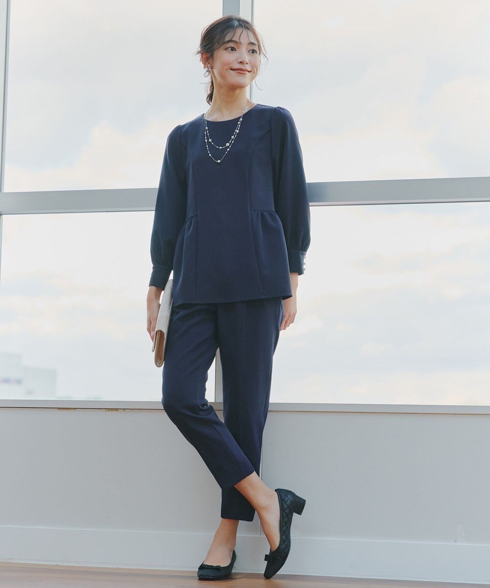 Tiaclasse 【小倉優子さん着用・ダブルクロス・洗える】テーパードパンツ 