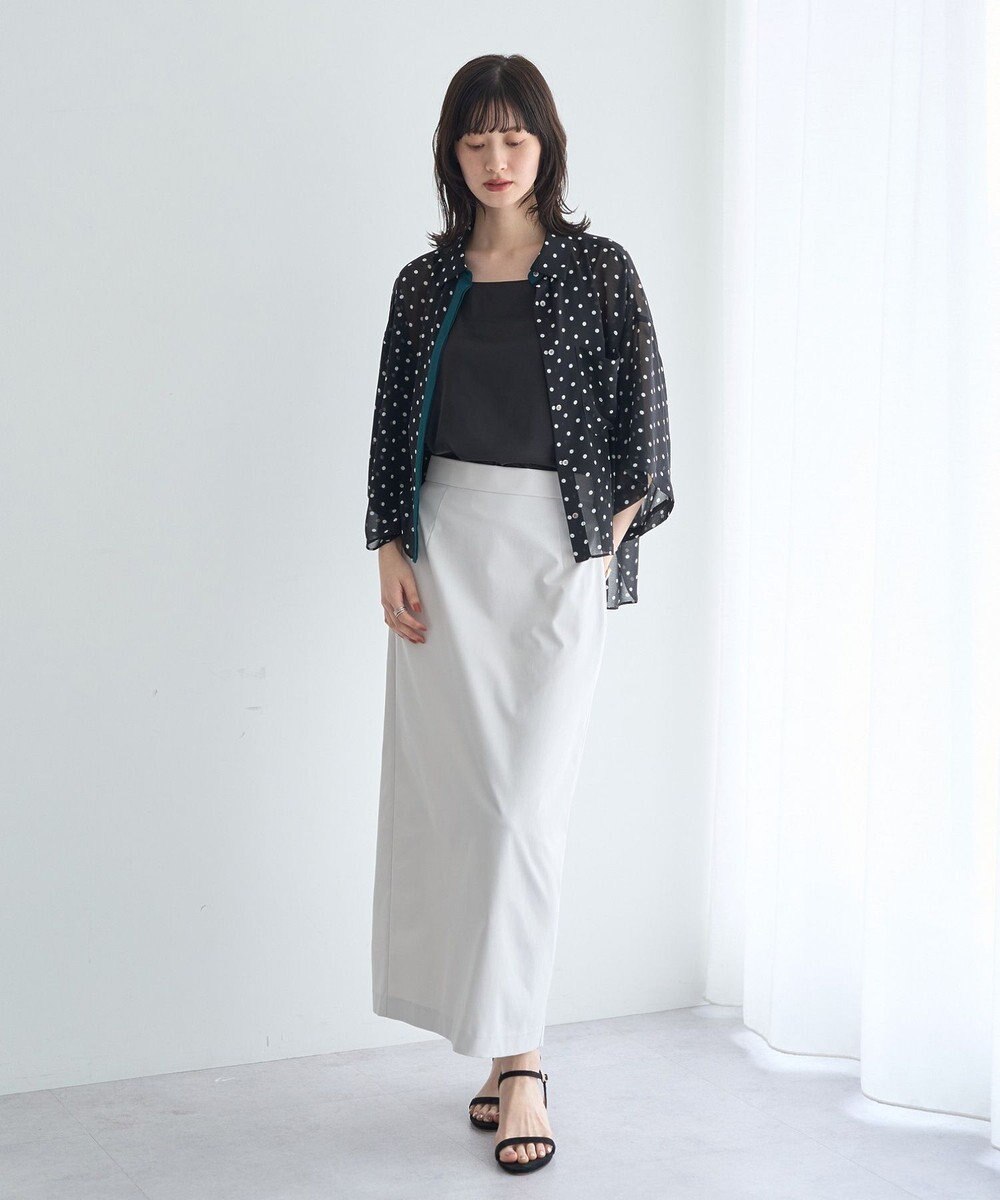 YECCA VECCA 【2点SET】キャミ付きシアードットシャツ 
