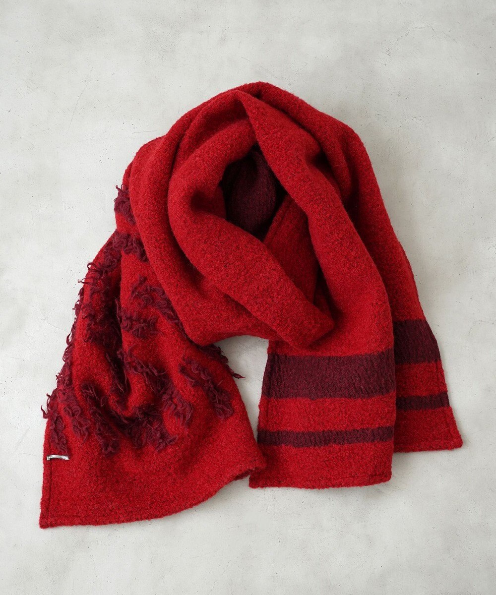 POLS ジャガード織 ウールカットジャガード　ストール 